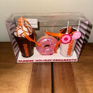 Dunkin Donuts Ornaments 3 pack New Christmas 2024